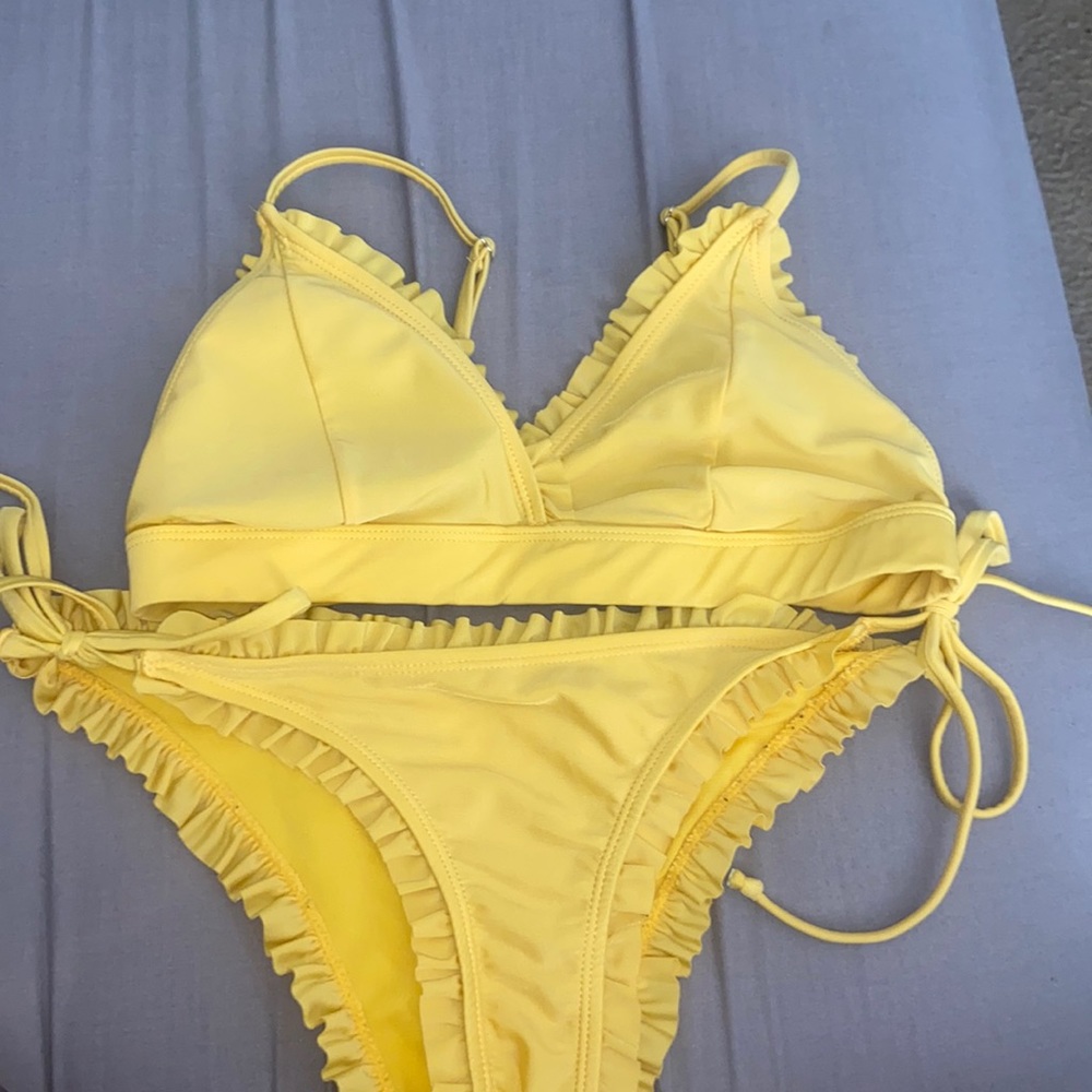 yellow bathing suit
